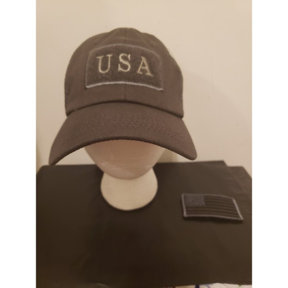 American Flag Removable Patch USA Hat Black Cap
